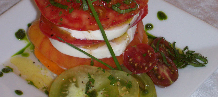 Allez Cuisine! Heirloom Tomato & Fresh Mozzarella Tower Recipe